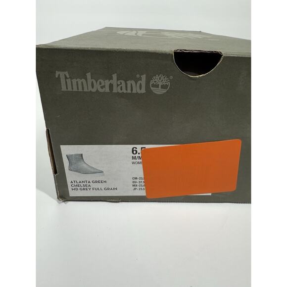 Timberland Atlanta Green Chelsea Grey Full Grain Boot Women's Size 6.5 Leather - Picture 8 of 8